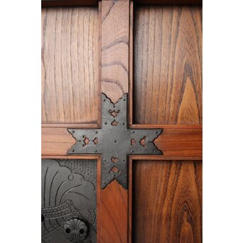 金具尽 総欅格子蔵戸　W0139Y 