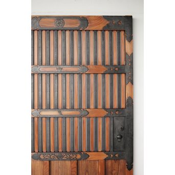 金具尽 総欅格子蔵戸　W0139Y 