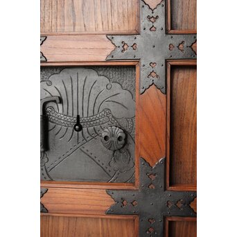 金具尽 総欅格子蔵戸　W0139Y 