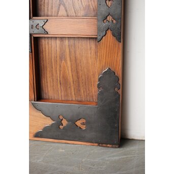 金具尽 総欅格子蔵戸　W0139Y 