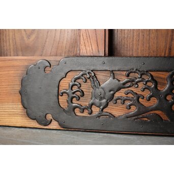 金具尽 総欅格子蔵戸　W0139Y 