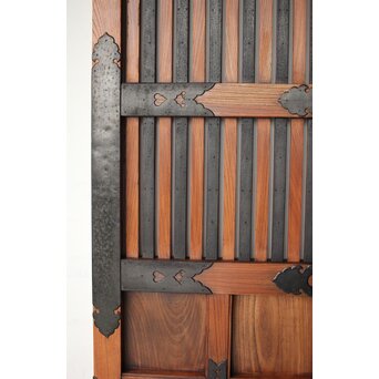 金具尽 総欅格子蔵戸　W0139Y 