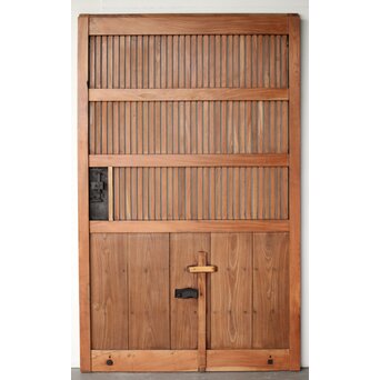 金具尽 総欅格子蔵戸　W0139Y ウラ