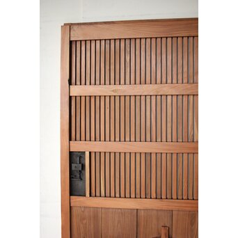 金具尽 総欅格子蔵戸　W0139Y 