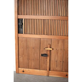 金具尽 総欅格子蔵戸　W0139Y 