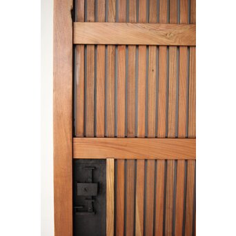 金具尽 総欅格子蔵戸　W0139Y 