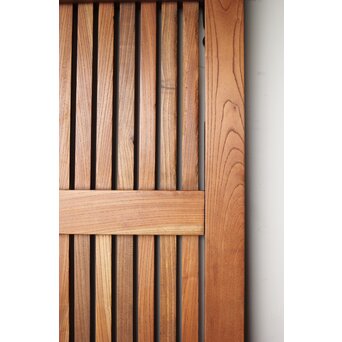 金具尽 総欅格子蔵戸　W0139Y 