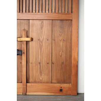 金具尽 総欅格子蔵戸　W0139Y 