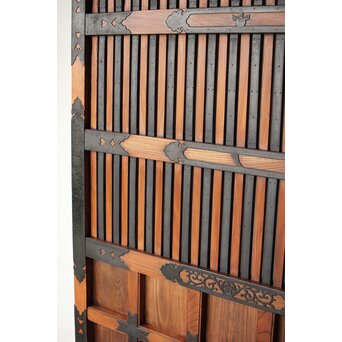 金具尽 総欅格子蔵戸　W0139Y 