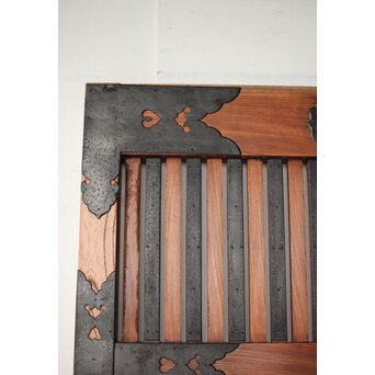 金具尽 総欅格子蔵戸　W0139Y 