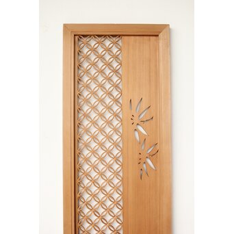 七宝繋ぎ組子と透かし彫刻の欄間　R0377 