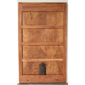 欅一枚板 蔵戸　W0141Y ウラ