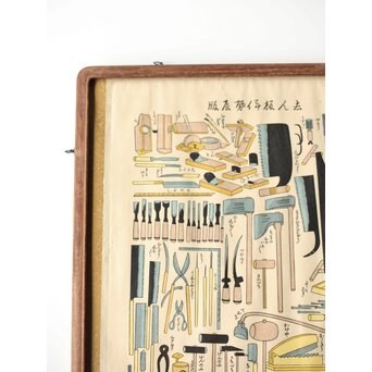 伊勢辰/いせ辰 [男子の手遊] 木版画 2枚 額装　Z487 