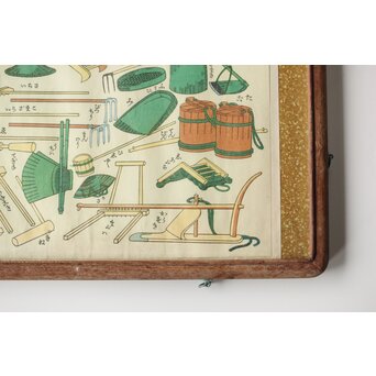 伊勢辰/いせ辰 [男子の手遊] 木版画 2枚 額装　Z487 