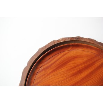 欅一枚板の刳貫盆　X446 