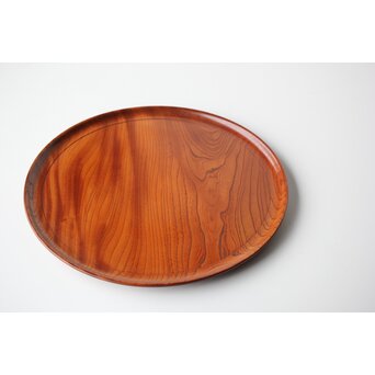 欅一枚板の刳貫盆　X446 