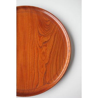 欅一枚板の刳貫盆　X446 