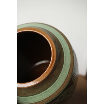 新開寛山 小鳥花瓶　P454 