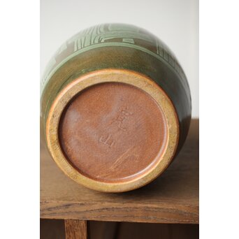 新開寛山 小鳥花瓶　P454 