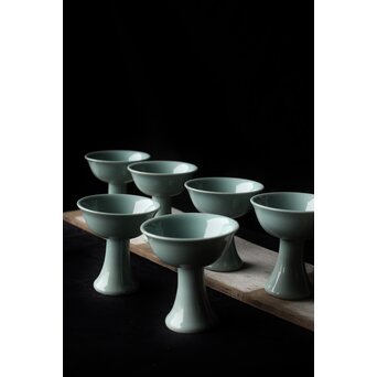 住友寛一 無為庵 青磁馬上盃 六客　P455