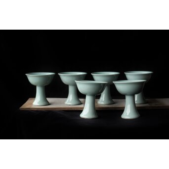 住友寛一 無為庵 青磁馬上盃 六客　P455 