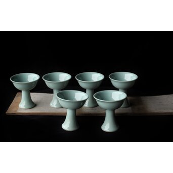 住友寛一 無為庵 青磁馬上盃 六客　P455 