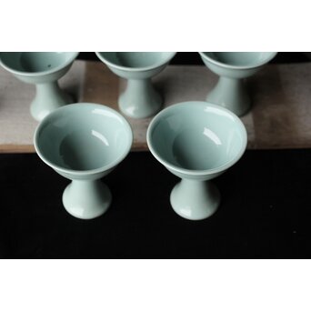 住友寛一 無為庵 青磁馬上盃 六客　P455 