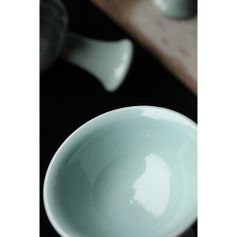 住友寛一 無為庵 青磁馬上盃 六客　P455 