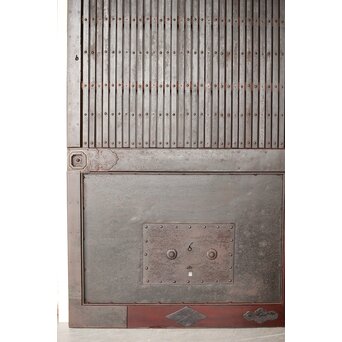 鉄格子鉄腰板蔵戸　W0142YD ほとんど鉄です