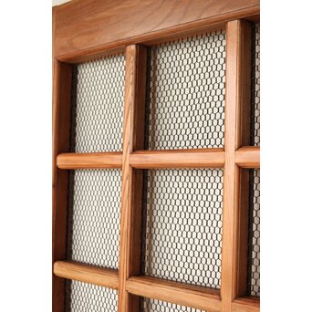総欅 網の升格子蔵戸　W0143 