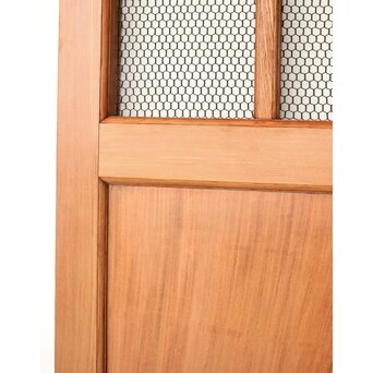 総欅 網の升格子蔵戸　W0143 とても良く磨かれています