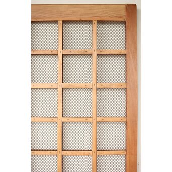 総欅 網の升格子蔵戸　W0143 