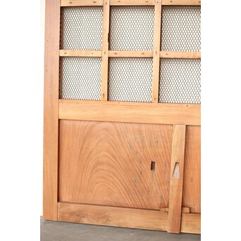 総欅 網の升格子蔵戸　W0143 