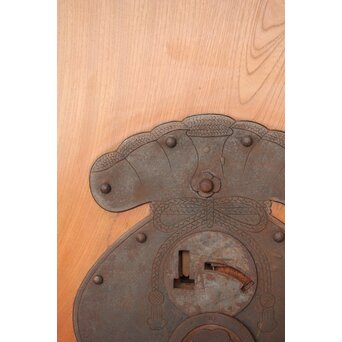 良杢 欅一枚板蔵戸　W0144Y 