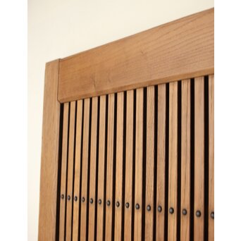 幅広 栗の格子蔵戸　W0145YD 