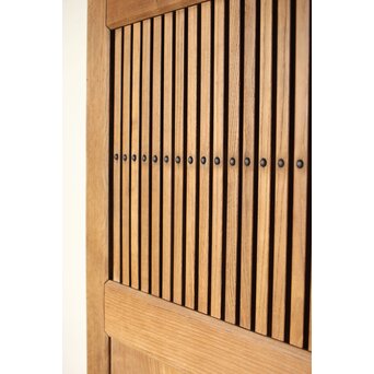 幅広 栗の格子蔵戸　W0145YD 