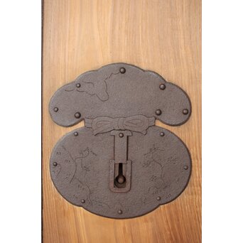 幅広 栗の格子蔵戸　W0145YD 