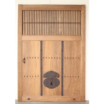 幅広 栗の格子蔵戸　W0145YD