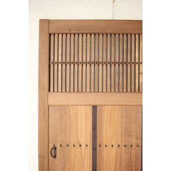 幅広 栗の格子蔵戸　W0145YD 