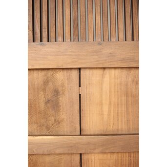 幅広 栗の格子蔵戸　W0145YD 隙間は表の鉄板がふさいでいます