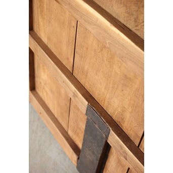 幅広 栗の格子蔵戸　W0145YD 