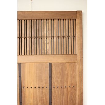 幅広 栗の格子蔵戸　W0145YD 