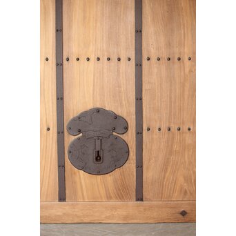 幅広 栗の格子蔵戸　W0145YD 