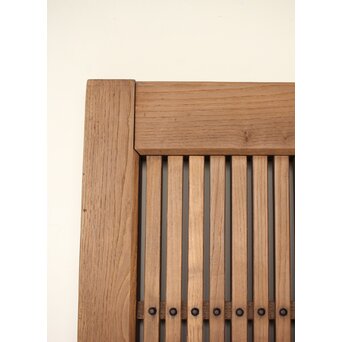 幅広 栗の格子蔵戸　W0145YD 