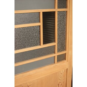 細分小窓 多種ガラス戸 在庫3枚　GD0208 異なるガラスを当てています