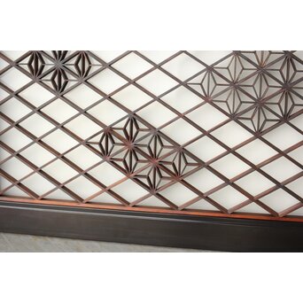 小型黒枠 組子欄間　R0380 