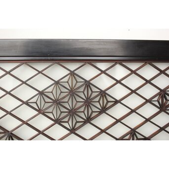 小型黒枠 組子欄間　R0380 