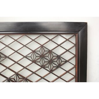 小型黒枠 組子欄間　R0380 