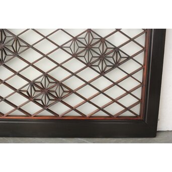 小型黒枠 組子欄間　R0380 