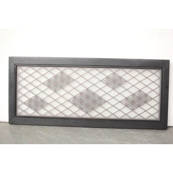 小型黒枠 組子欄間　R0380 ガラス面